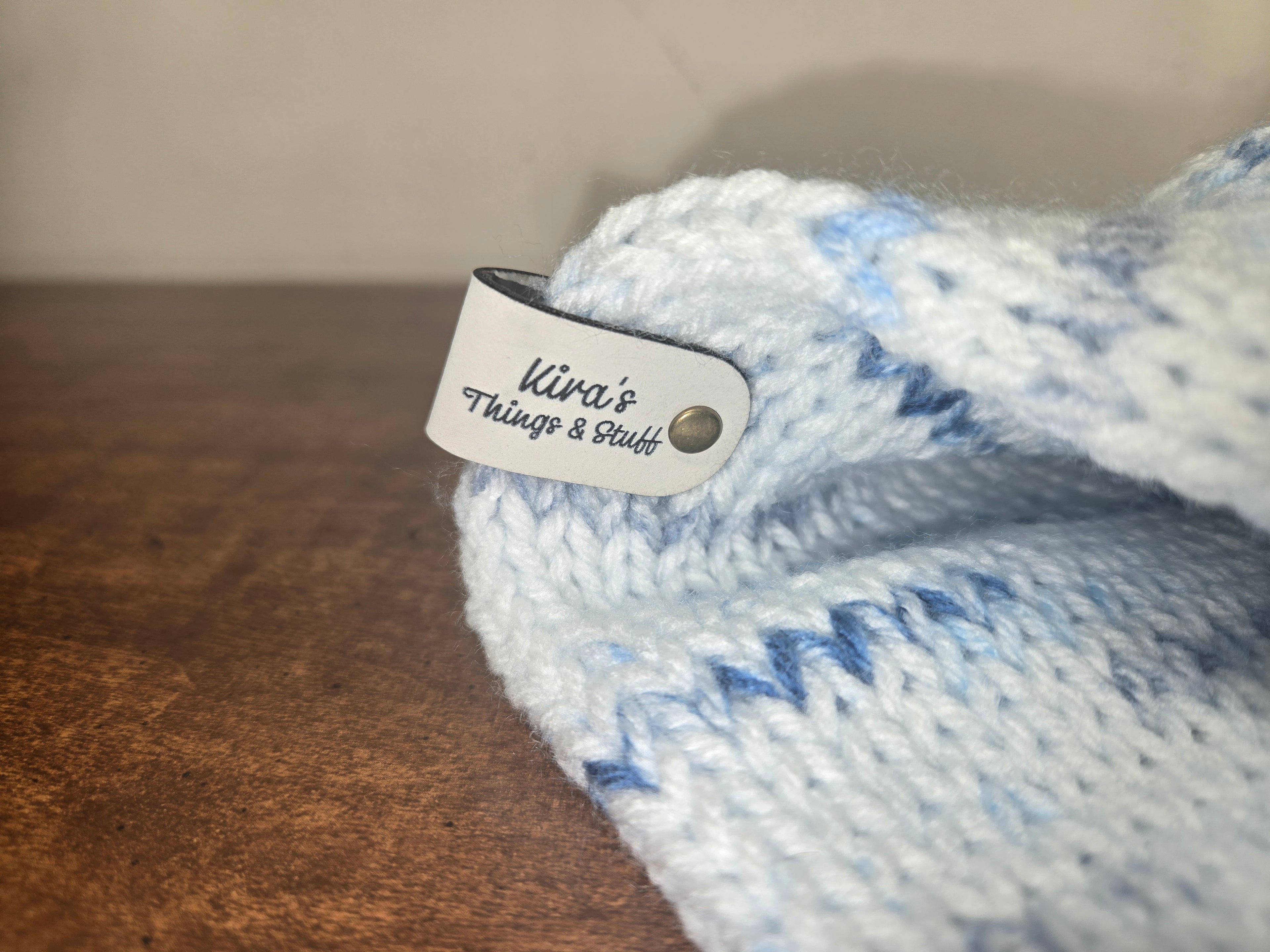 Speckle Blue Knit Headband